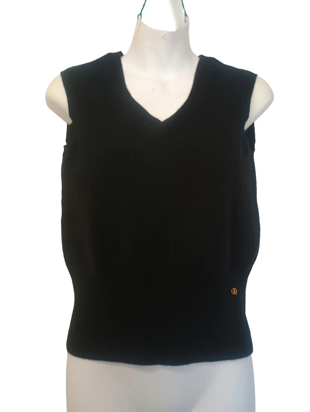 Tory burch 100% Merino Wool black Vest Sweater Women Size: L